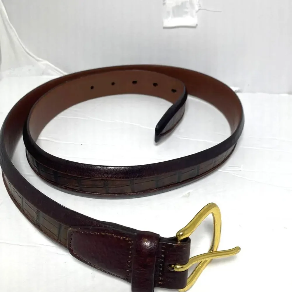 Round Tree and Yorke brown leather belt size 40